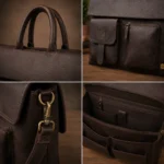 Handmade Leather Messenger Bag for Men - Image 2