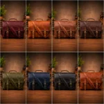 Personalized Travel Leather Messenger Bag - Image 3