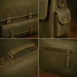 Handmade Vintage Leather Laptop Messenger Bag - Image 2
