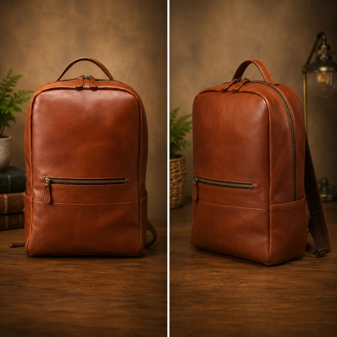 Untitled-2026-05-20T152346.749.webp Personalized Engraved Leather Backpack Diaper Bag - Image 1