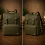 Custom Monogram Leather Backpack