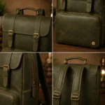 Custom Monogram Leather Backpack - Image 2