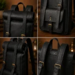 Leather Rolltop Backpack-Custom Laptop & Travel Bag - Image 2