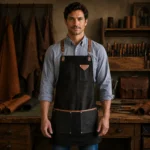 Holden Design Navy Goatskin Suede Apron