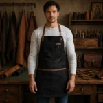 Mason Heritage Black Goatskin Suede Apron