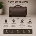 NOVA Convertible Real Leather Duffle Bag