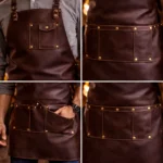 Stonewood Elite Crazy Horse Leather Apron | Maroon - Image 2