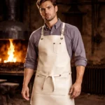 White Forge Shield Blacksmith Leather Apron