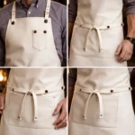 White Forge Shield Blacksmith Leather Apron - Image 2