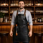 Premium Cowhide Leather Professional Bartender Apron
