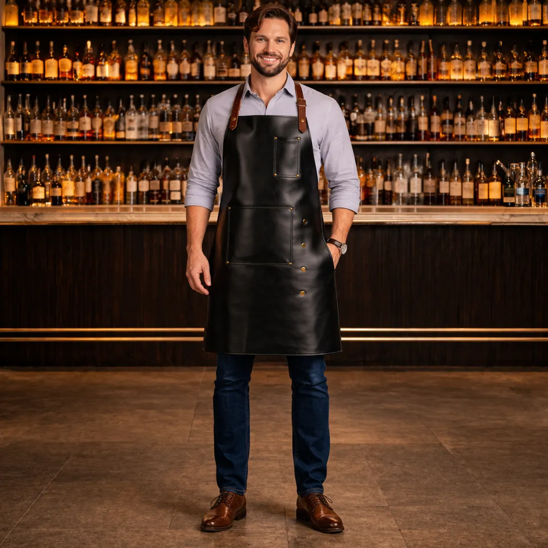 Untitled-3-2.webp ElixirElite Bar Cowhide Leather Apron - Image 1