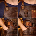 VelvetPour Luxury Leather Bar Apron - Image 2