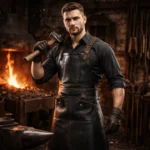 Hammer & Anvil Leather Blacksmith Apron