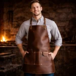 Imperial Maker Brown Crazy Horse Leather Apron