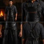 Vintage Style Blacksmith Crazy Horse Leather Apron - Image 2