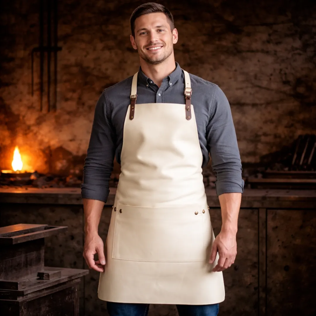Untitled-46-1.webp Prime Guard White Crazy Horse Leather Apron - Image 1
