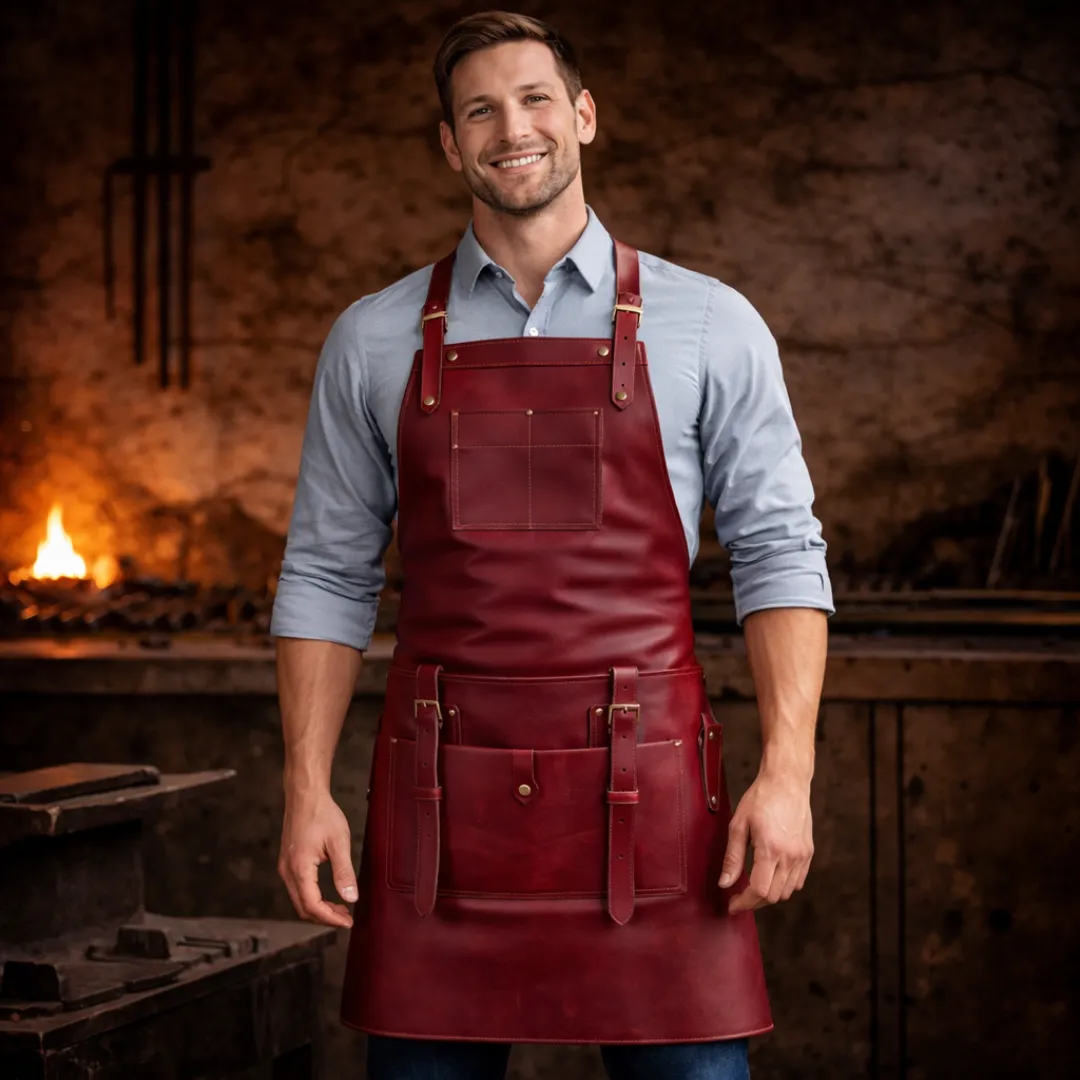 Untitled-48.webp Iron Forge Craftsman Crazy Horse Leather Apron - Image 1