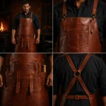 Blacksmith Guardian Crazy Horse Leather Apron - Image 2