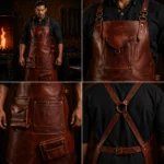 Ultimate Pro Blacksmith Crazy Horse Leather Apron - Image 2