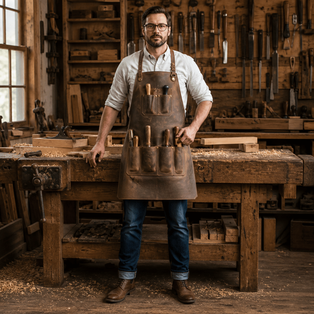 Untitled-design-2026-05-05T220713.204.png Timber Guard Brown Leather Carpentry Apron - Image 1