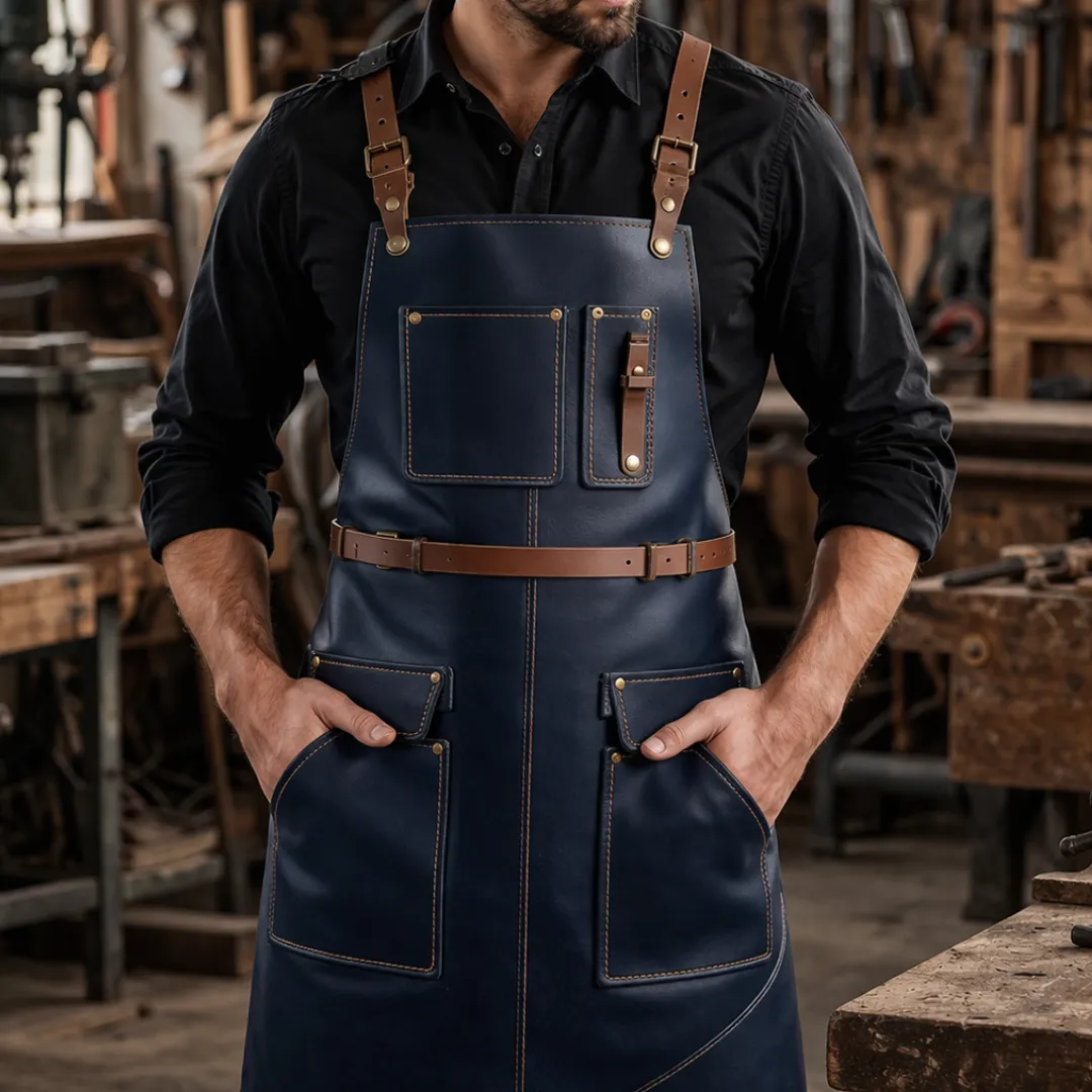 Untitled-design-95.webp Dominion Craft Crazy Horse Leather Blacksmith Apron - Image 1