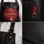 Handcrafted Genuine Leather Valentine's Day Apron – BBQ & Kitchen Apron - Image 2