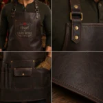 Valentine Day Gift Leather Workshop Apron for Men – Premium Genuine Leather Blacksmith & Carpenter Apron - Image 2