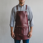 Parker 1 Zipper Cowhide Leather Apron