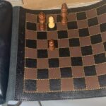 Magnetic Roll-up Leather Chess Set - Image 12