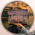 Personalized Leather Messenger Bag for 15" Laptop - Image 4