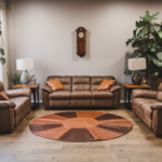 Decorative Living Area Cowhide Leather Rug
